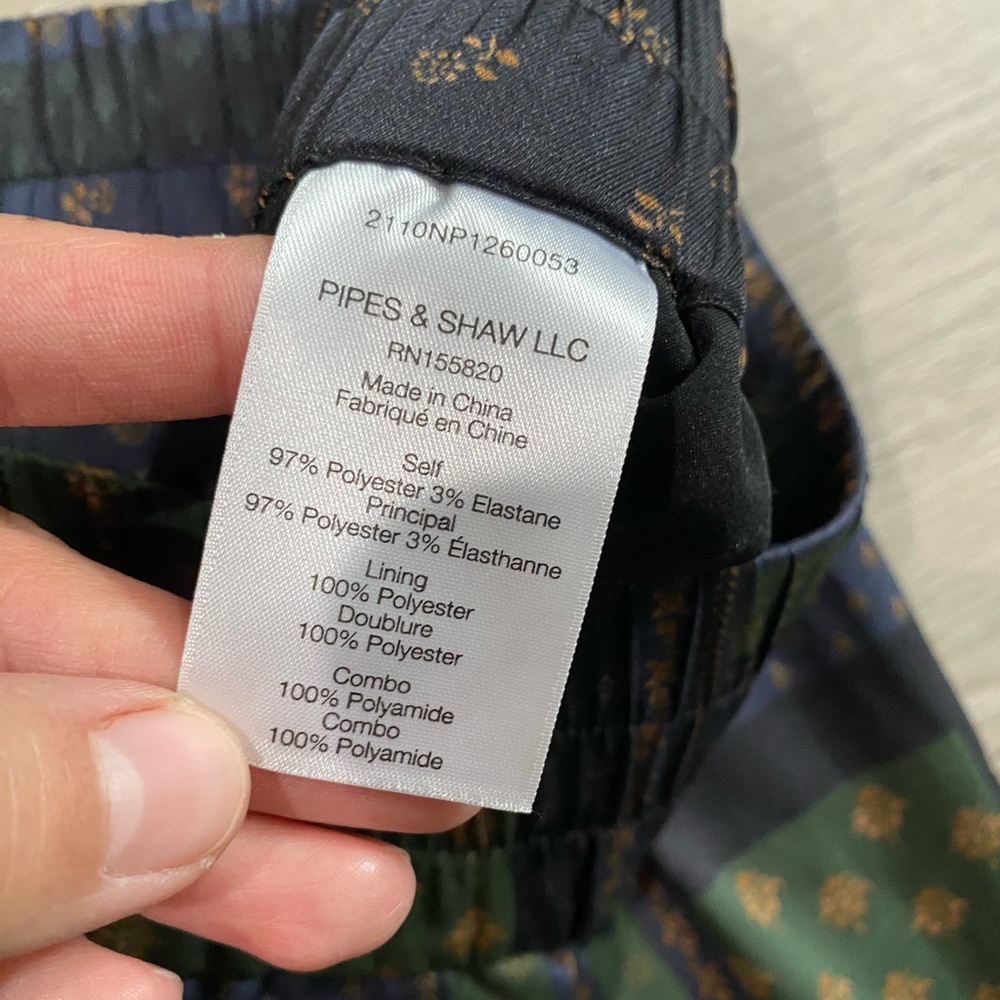 Veronica Beard Avamere Patchwork Pants Green Xs - image 7